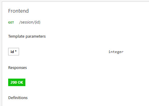 Frontend with status code 200 response specification